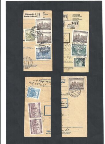 Böhmen & Mähren, 1940 Michelnrn: ex 55 - 72 o, Paketkarten, Katalogwert € 20,00 - Zdjęcie 1 z 1