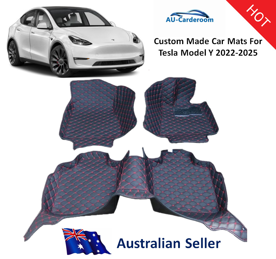 Premium 3D Custom Made Car Floor Mats/Carpets For Tesla Model Y 2022-2025