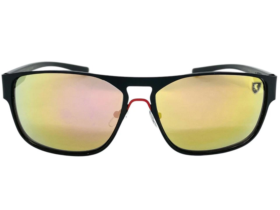 Gafas de sol contemporáneas elegantes modernas deportivas de moda estilo motociclista lentes doradas para hombre Foto 4 de 4