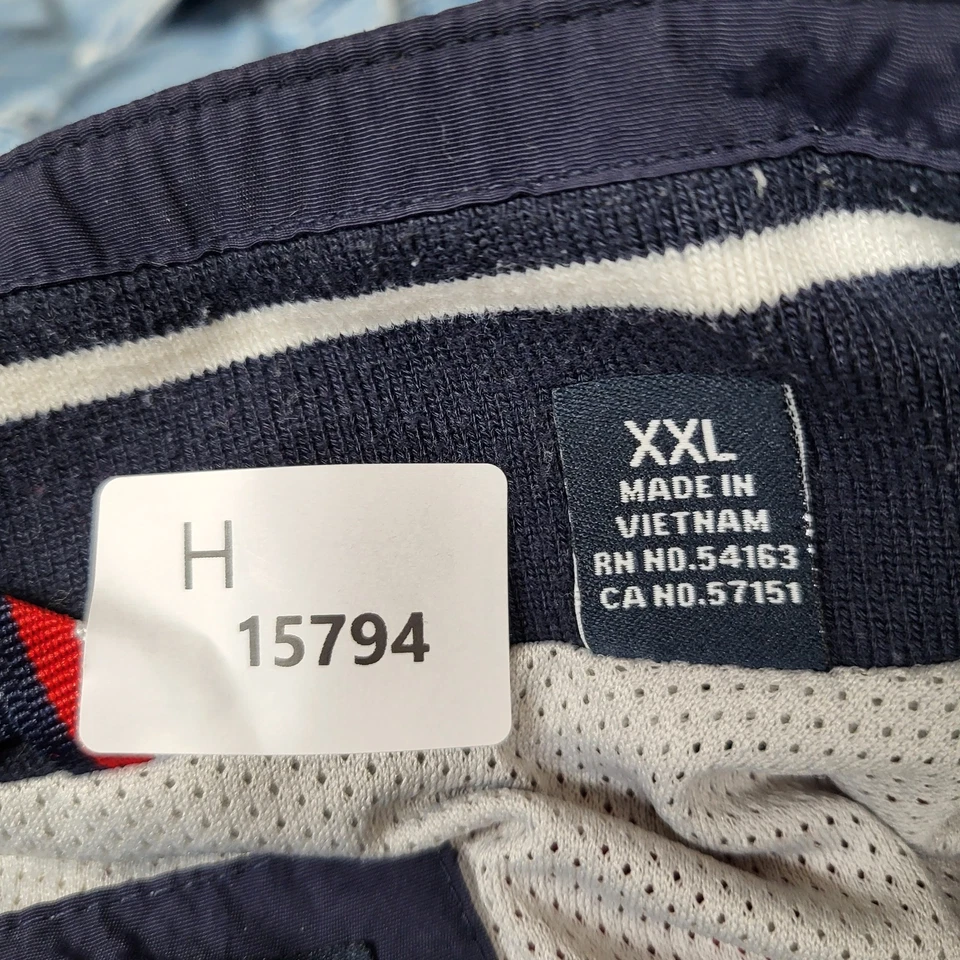 Tommy Hilfiger Hombres Chaqueta 2XL Azul Marino Rojo Blanco 100% Nylon Poliéster Colorblock Y2K Foto 2 de 4