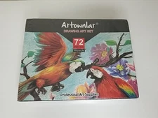 Artownlar Drawing Art Set 72 Pieces Sketchbook Premium Artist Supplies Kit