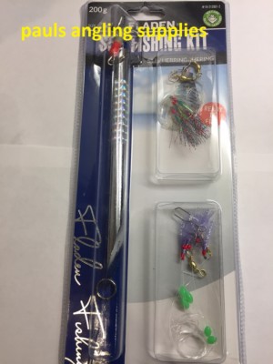 Fladen Sea Boat Ready to Fish Cod / Herring Pirk Fishing Kit 200g 16 ...