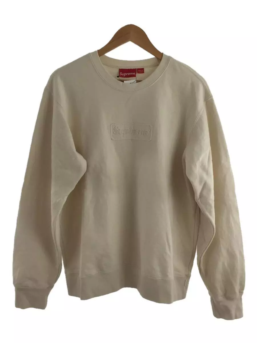 Supreme 20SS Cutout Logo Crewneck sweatshirt M cream cotton | eBay