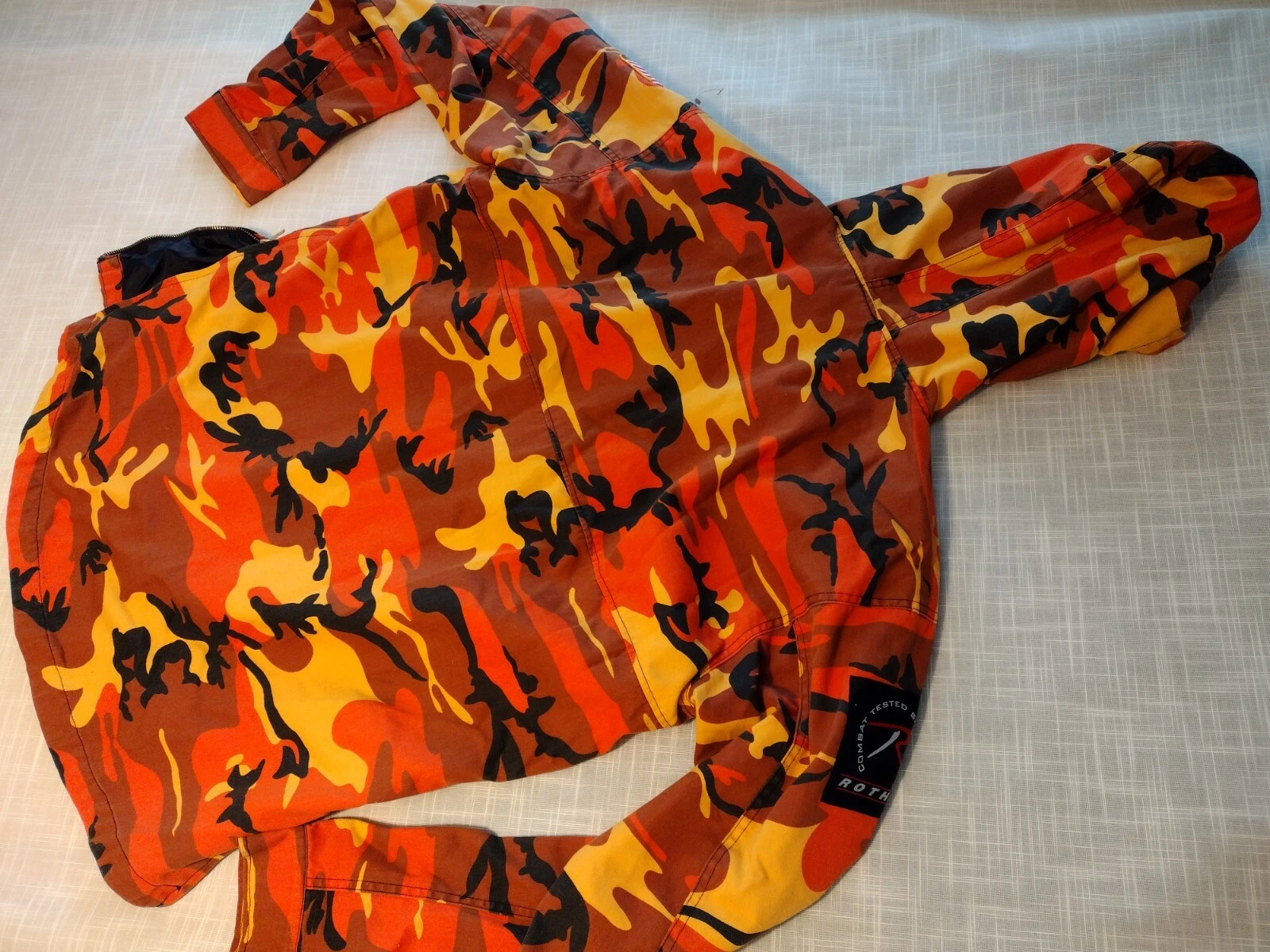 Rothco Off White Giacca Mimetica Resistente Arancione con Tasche con Cappuccio Uomo Taglia XL