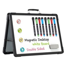 12x16 Mini Magnetic Dry Erase Whiteboard Easel, Double Sided Desktop