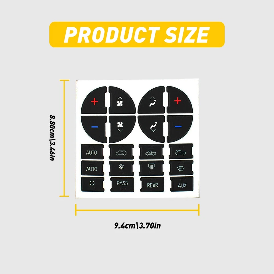 Steering Wheel Control Button Repair Decals Stickers For 2008-2012 Buick Enclave - Image 4 of 4