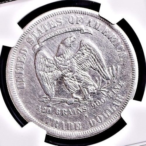 1877-S Trade Dollar - NGC XF Details, Harshly Cleaned (#60038-L) - Picture 9 of 12