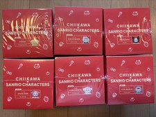 Set of 6 Chiikawa x Sanrio Characters Kiramekko Mascot Figure Keychain Complete