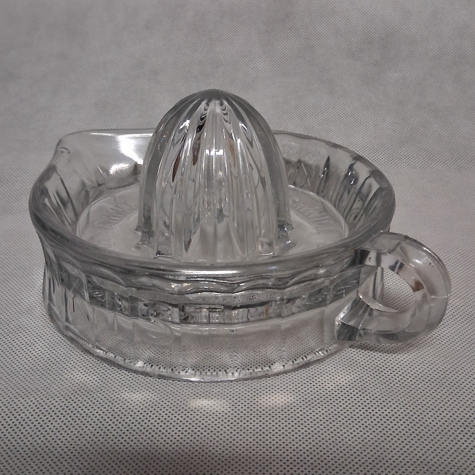 Sunkist Embossed Orange Juicer Clear Glass California Fruit Growers Exchange