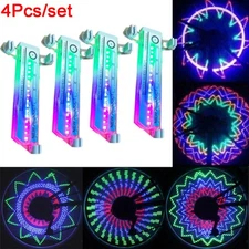 4Pcs 32 LED Flashing Colorful Bicycle Cycling Wheel Spoke Signal Light Bike Tool