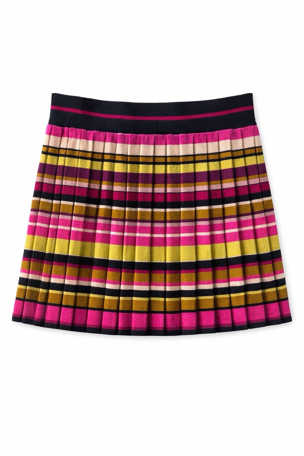 Missoni for Target Pleated Knit Skirt Sz S Multicolor Stripe Elastic Waist Y2K