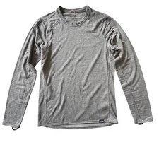 PATAGONIA Capilene Thermal Weight Crew Base Layer Top Mens XS Gray Shirt