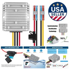 Compact Waterproof Voltage Regulator 8-40V to 13.8V 10A for Vehicle Equipment