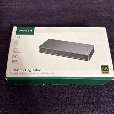 UGREEN USB C Docking Station, 9-in-1 Dual 4K@60hz Extended 100W PD Dock