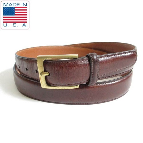 Ceinture En Cuir Brun Tissé (basket Weave) TRAFALGAR - Taille Medium - Fabriqué En Italie - Occasion