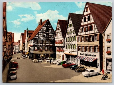 Riedlingen an der Donau, Germany, Architecture, Cars, Posted, Postcard