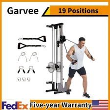Wall Mount Cable Machine LAT Pulldown Machines with 19 Positions Weight Workout