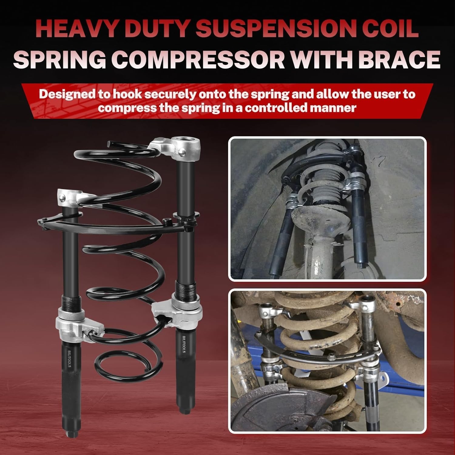 Adjustable Coil Spring Compressor Kit, Maximum Load 2645LB