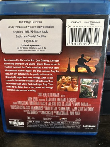 Kickboxer Blu Ray US Release Region ABC - Picture 2 of 2