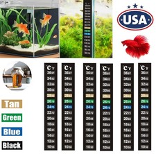 4 Dual Fish Tank Aquarium Thermometer Temperature Sticker Celsius Fahrenheit US