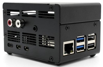 KKSB Gehäuse für Raspberry Pi 5 , passend für IQaudio DAC+ / Pro, Aluminium,