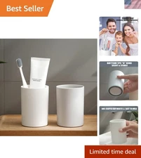 Bathroom Tumbler Cup 10.5oz Reusable Unbreakable Toothbrush Mouthwash Cup