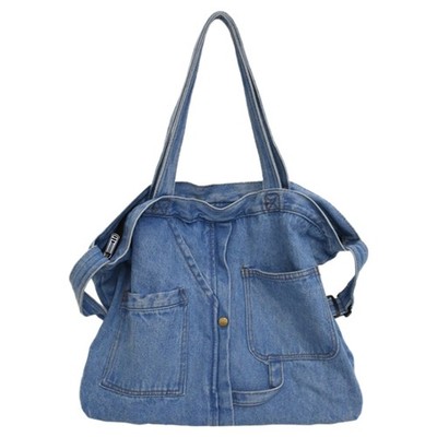 Neue Net Rot Denim Schulter Umhänge Tasche Casual Wild Tragbare Einkaufs Ta8496