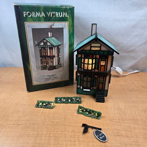 Forma Vitrum Roofer's Roost Vitreville Collection Bill Job Stained Glass Lighted