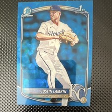 Topps Bowman Chrome Draft Sapphire Justin Lamkin Royals #BDC-62 1st Bowman