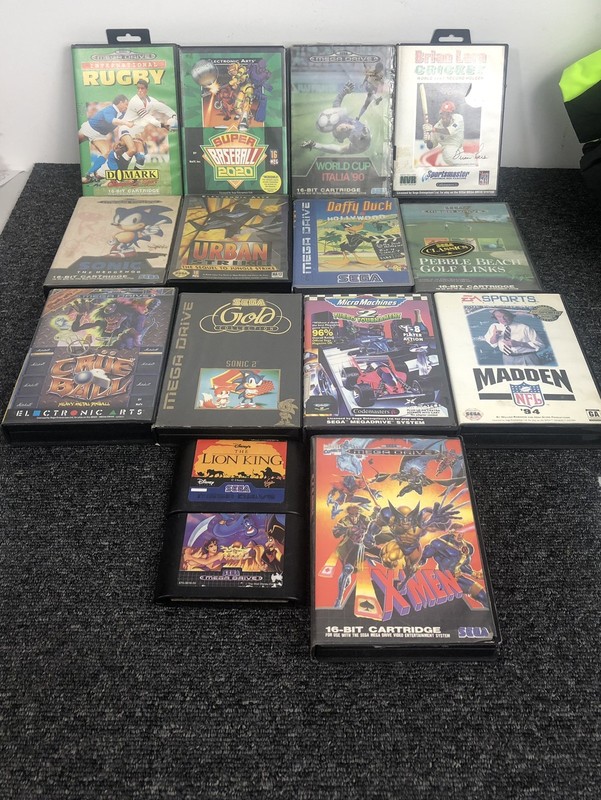 Sega Mega Drive Mega Drive Games Lot Bulk Boxed and carts x15