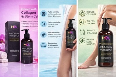 M3 Naturals Anti-Cellulite Massage Oil | Skin Firming & Hydrating Body Oil