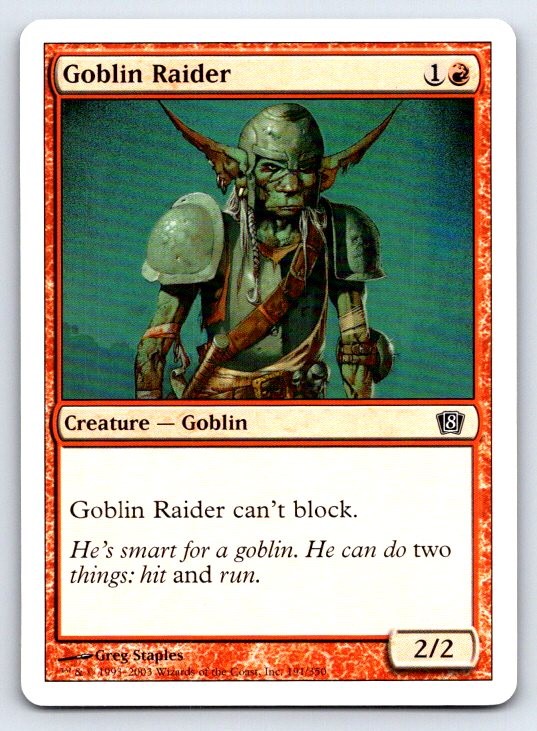Goblin Raider Common 8th Edition Magic: The Gathering