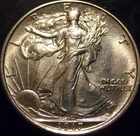 1917-P Walking Liberty Half Dollar Choice Original AU/BU