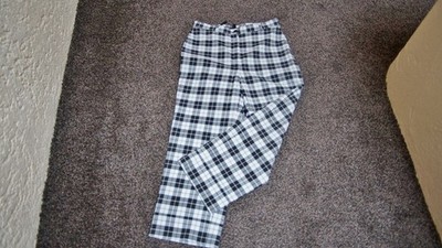 #7/8-Hose, Gr. 38, #schwarz-weiß, #kariert, #High Waist, #pflegeleicht