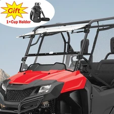 KEMIMOTO UTV Vented Flip Windshield Clear for 2014-2025 Honda Pioneer 700/700-4