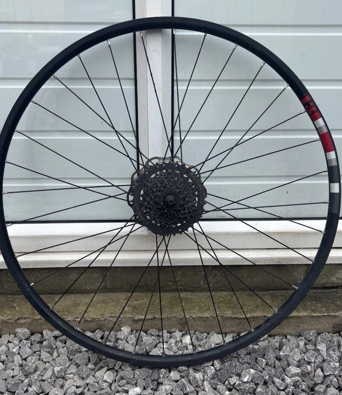 29 Inch Rear Wheel. 8 Speed Shimano Casette. Disk Rotor. QR Axel. Broken Spoke