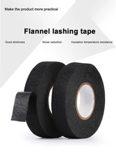 2 Rolls Black Wire Harness Cloth Tape 15mm x 50Ft Heat Resistant Automotive