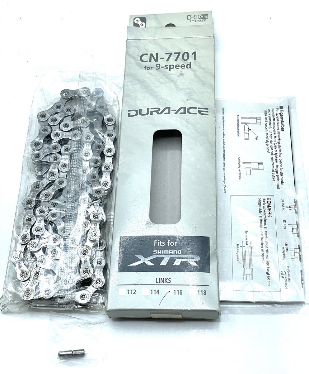 SHIMANO DURA-ACE CN-7701 9速チェーン Shimano Dura Ace / XTR Chain CN-7701 NOS 9 Speed | eBay