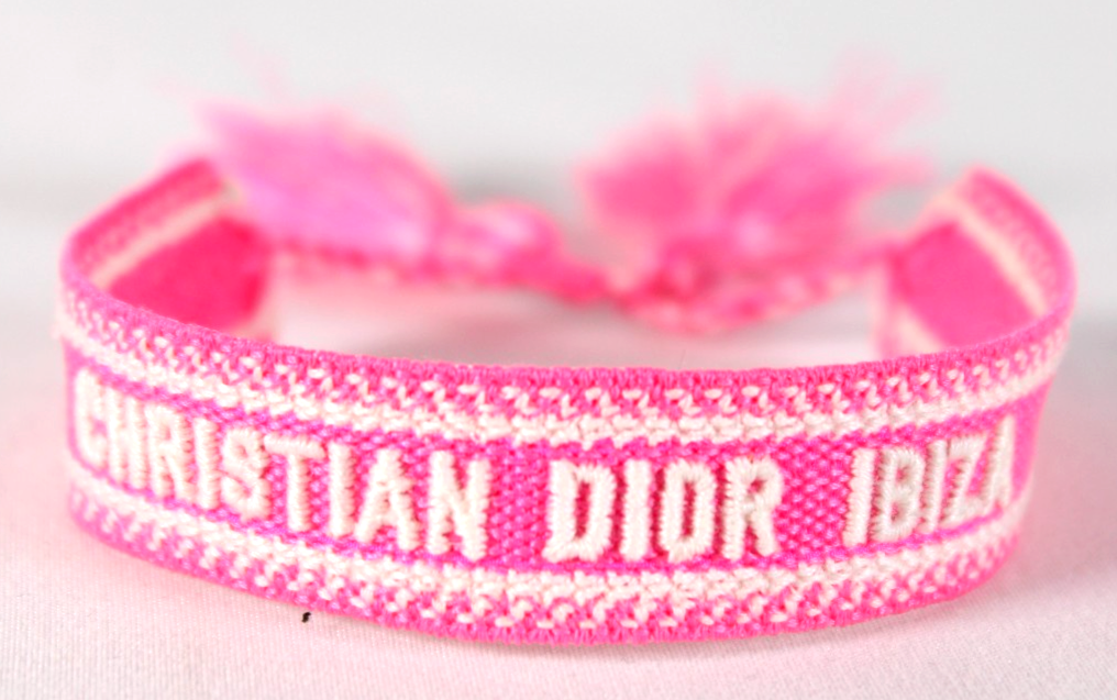 CHRISTIAN DIOR Hot Pink Cotton Adjustable IBIZA J'ADIOR