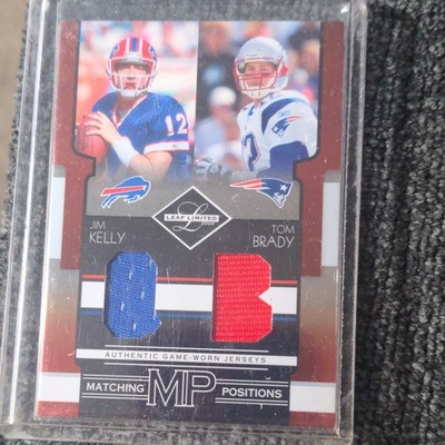 2006 Leaf Limited Matching Positions Jim Kelly Tom Brady #M-1 079/100