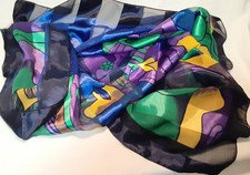 PICASSO ABSTRACT PRINT SCARF GIANT 40" SQ