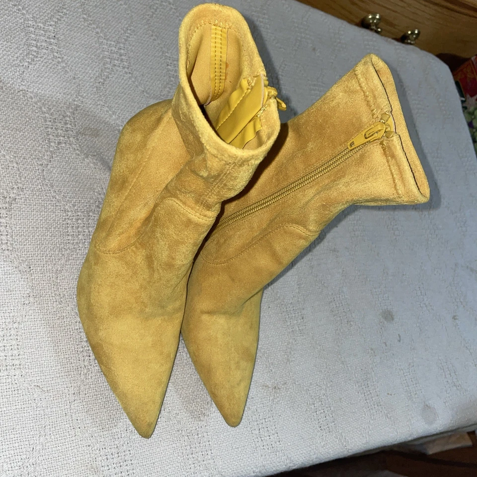 Botines de Tacón Aldo Mujer Talla 6.5 M Amarillo Gamuza Sintético Salir de Fiesta Foto 4 de 4