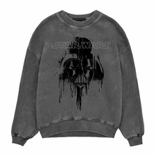 Official Star Wars Dripping Vader Acid Wash Sweatshirt Super Heroes Hoodie BNWT