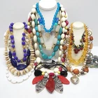 VINTAGE TO NOW FASHION/COSTUME JEWELRY NECKLACE LOT, ASSORTED TYPES & MATERIALS