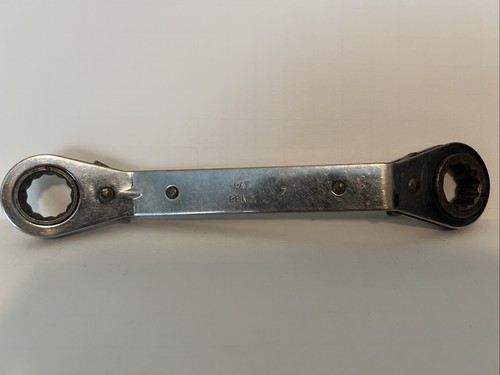 VINTAGE MAC tools ROW20222 11/16 & 5/8 in offset ratcheting wrench USA made (7) - Picture 2 of 2