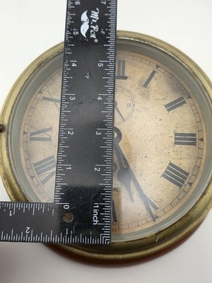 Antique Smiths Empire WWII Brass Marine Bulkhead Clock England