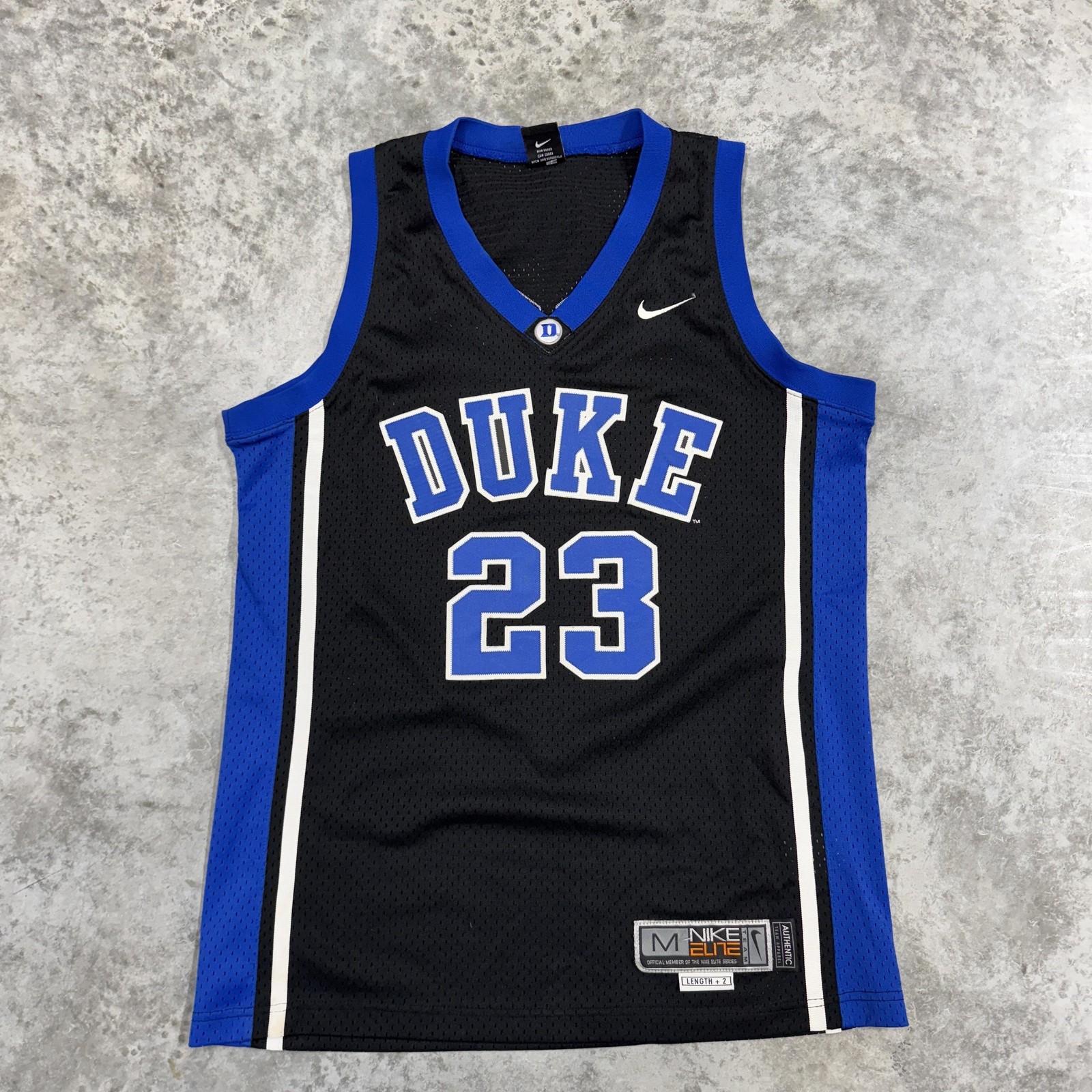 Duke Blue Devils Jersey Mens Medium Black Blue NCAA Basketball Nike Elite 23