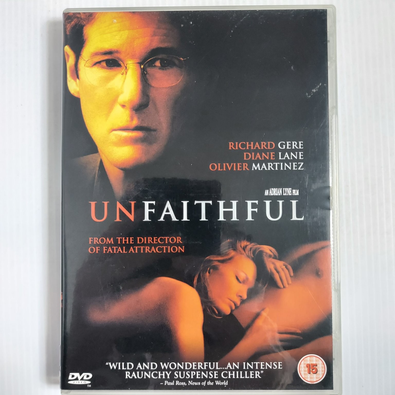 Unfaithful DVD 2003 Richard Gere, Diane Lane, Adrian Lyne, Special Features