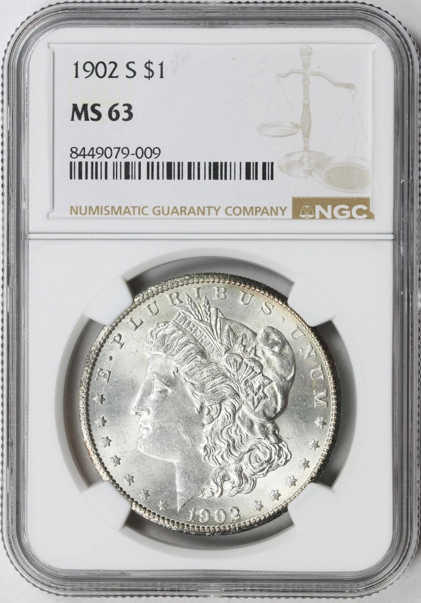 MS 63 Graded 1902 Year Morgan US Dollars (1878-1921) for sale | eBay