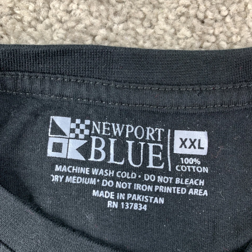 Camisa Newport Azul Pullover Tejida Para Hombre Talla XXL Negra Manga Corta Cuello Redondo Foto 2 de 4